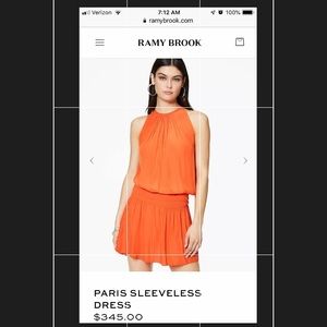 Ramy Brook Paris Dress Orange NWT